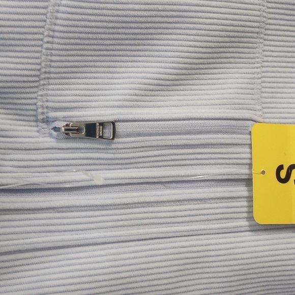 [48] Andrew Marc Light Blue Zip Up Turtleneck Light Jacket Size Small - Picture 4 of 6